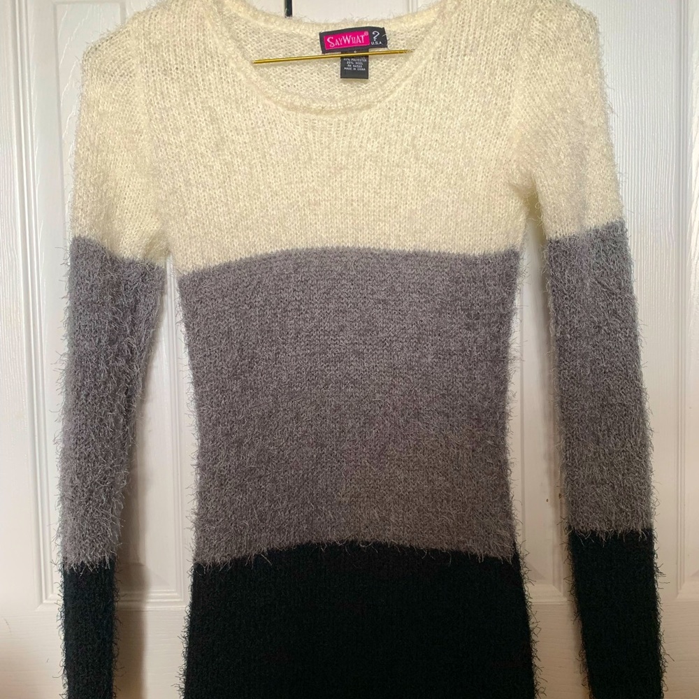 Fuzzy Multi-color Sweater Size Small